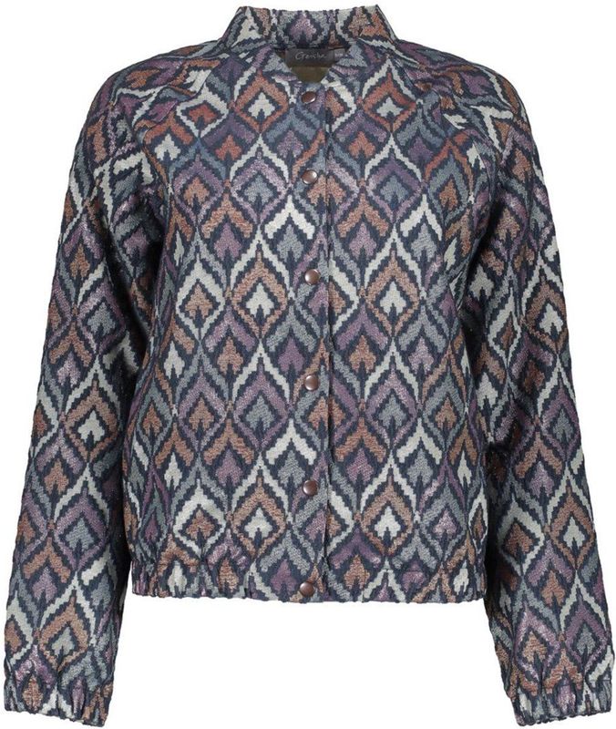 Geisha - 55710 - Vest - Blauw - Met Ikat Print