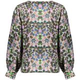 Geisha - Blouse - Paars - Flowers Dessin