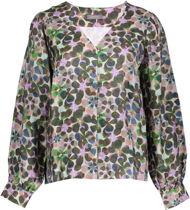 Geisha - Blouse - Paars - Flowers Dessin