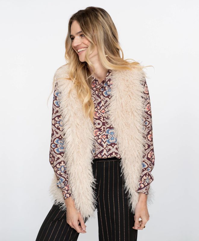 Geisha - Gilet - Ecru - Mouwloos - 100% Polyester