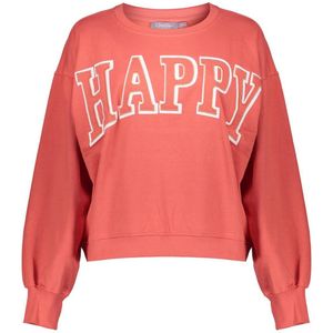 Geisha - Comfy Sweater Happy 52580 - Dames Sweater - Rosewood
