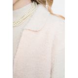 Geisha Dames vest ecru (Maat: S) - Effen - Halslijn: Polokraag,