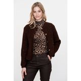 Geisha - Vest - Bruin/Copper - Met Lurex En Knopen - Dames