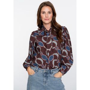Geisha - Blouse Print - Bordeaux Rood - Dames