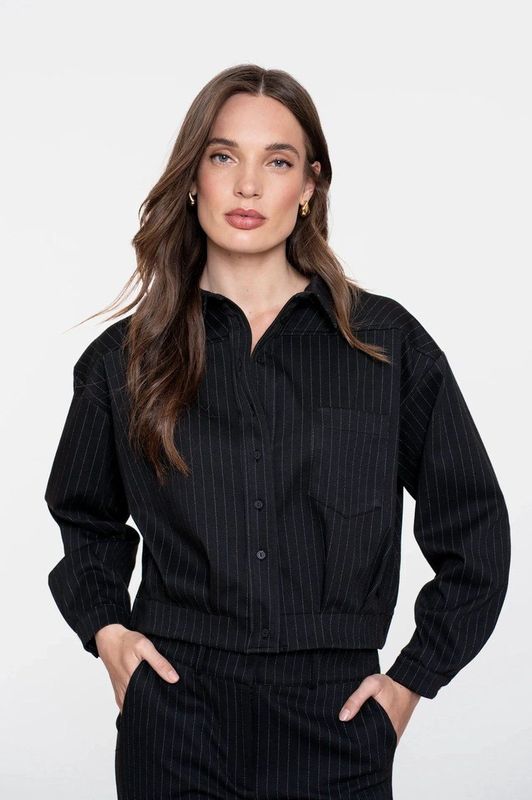 Jacket - Zwart - 55721-20 - Tussenjas - Kort Straight Fit - Lange Mouwen