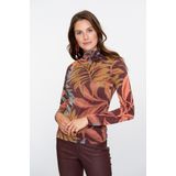 Geisha - Top Print Lurex - Bordeaux Rood - Dames