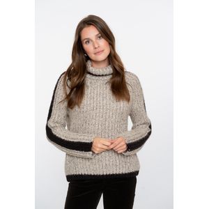 Geisha - 54562 - Gebreide Trui - Sand Melange/Brown - Dames