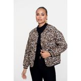 Geisha - 55538 - Jas - Zwart/Zand - Dames - Kort - Leopard Print