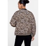 Geisha - 55538 - Jas - Zwart/Zand - Dames - Kort - Leopard Print