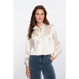 Geisha - Blouse - Champagne - Satin Look - Met Strikdetails - 53546