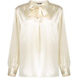 Geisha - Blouse - Champagne - Satin Look - Met Strikdetails - 53546