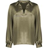 Geisha - 53530-14 - Dames Shirt - Soft Green - Satijnlook