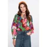 Geisha - Blousetop - Multi - Lange Mouwen - Ronde Hals