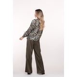 Geisha - Broek Jacquard Lurex - Groen - Dames