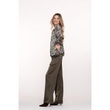 Geisha - Broek Jacquard Lurex - Groen - Dames