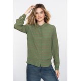 Geisha - Blouse - Groen/Roze - Met Glitterdetails - 53613