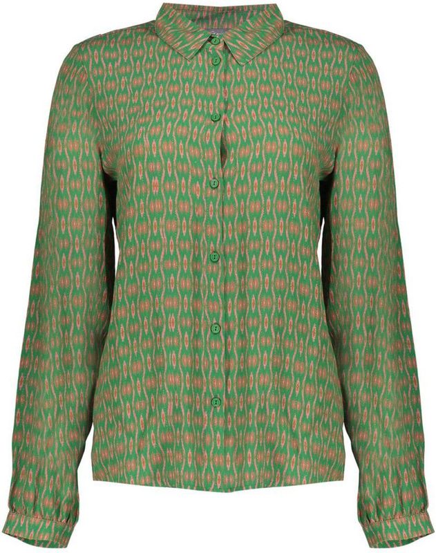 Geisha - Blouse - Groen/Roze - Met Glitterdetails - 53613