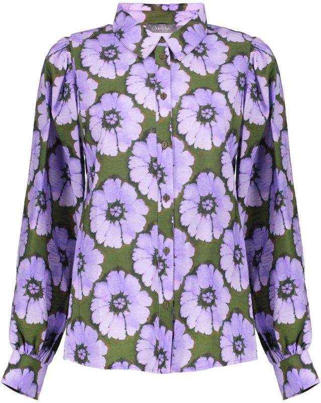 Geisha - Blouse Print Flowers - Paars - Dames