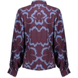 Geisha - 53757-20 - Blouse - Blue/Burgundy - Bloemenprint