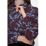 Geisha - 53757-20 - Blouse - Blue/Burgundy - Bloemenprint