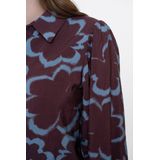 Geisha - 53757-20 - Blouse - Blue/Burgundy - Bloemenprint