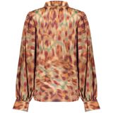 Geisha - Blouse - Ecoline Print - Bruin/Oranje