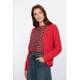 Geisha - Vest - Rood - Fijn Gebreid