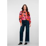 Geisha - 51544-10 - Jeans - Black Denim Tinted - Wide Turn-up