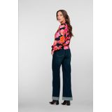 Geisha - 51544-10 - Jeans - Black Denim Tinted - Wide Turn-up