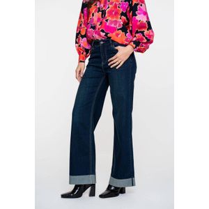 Geisha - 51544-10 - Jeans - Black Denim Tinted - Wide Turn-up