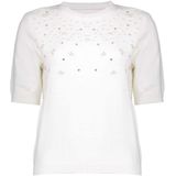 Geisha - 54508 - Trui - Off-white - Korte Mouwen - Dames