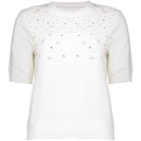 Geisha - 54508 - Trui - Off-white - Korte Mouwen - Dames
