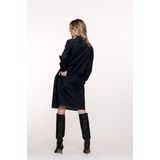 Geisha - Jurk Midi - Dark Blue Denim - Met Opgestikte Zakken - Model 55515