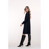 Geisha - Jurk Midi - Dark Blue Denim - Met Opgestikte Zakken - Model 55515