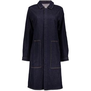 Geisha - Jurk - Dark Blue Denim - Midi - Met Opgestikte Zakken - Model 55515