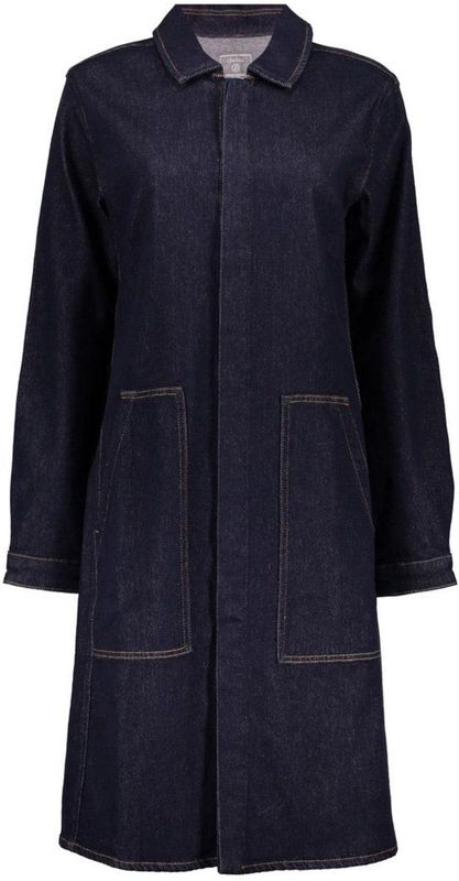 Geisha - Jurk Midi - Dark Blue Denim - Met Opgestikte Zakken - Model 55515