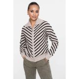 Geisha - 54503-10 - Vest - Oversized - Lange Mouwen - Diagonale Streepdessin