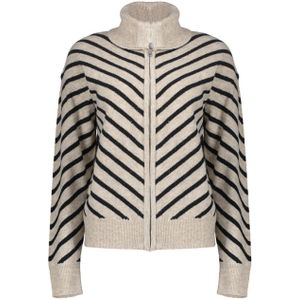 Geisha - 54503-10 - Vest - Oversized - Lange Mouwen - Diagonale Streepdessin