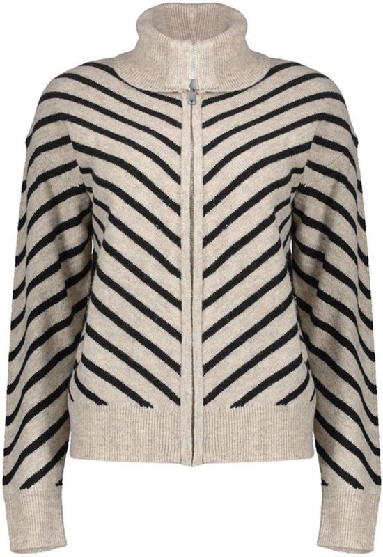 Geisha - 54503-10 - Vest - Oversized - Lange Mouwen - Diagonale Streepdessin