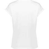 Geisha - Word Embroidered - T-shirt - Off White - Dames