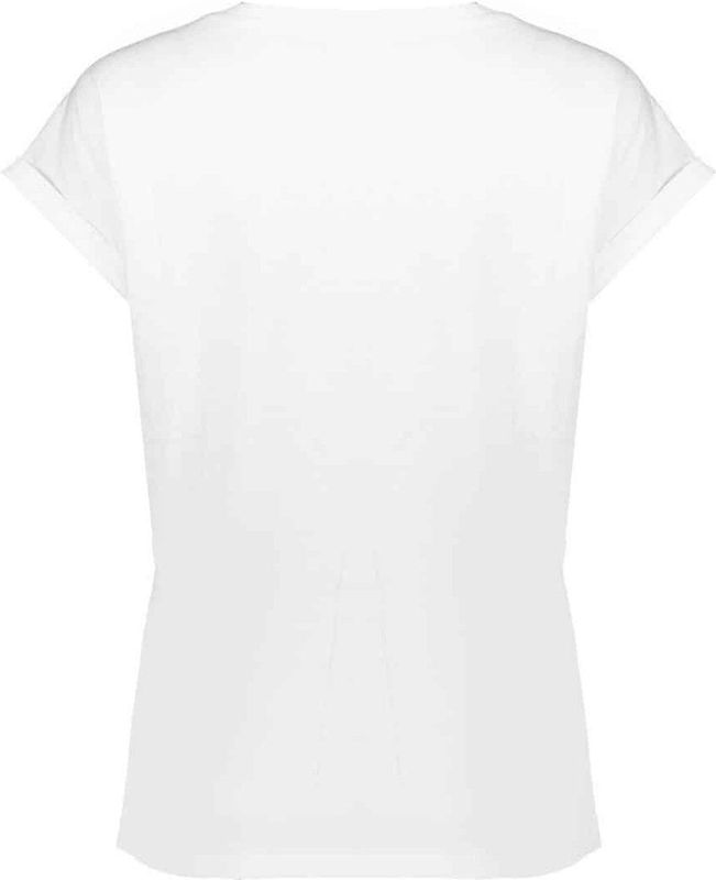Geisha - Word Embroidered - T-shirt - Off White - Dames