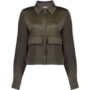 Geisha - 55571-21 - Blouse - Moss Green - Satijnlook