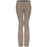 Geisha - Winter Flare Broek - Bruin/Goud - Jacquard