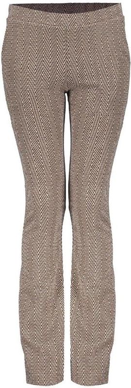 Geisha - Winter Flare Broek - Bruin/Goud - Jacquard