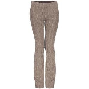 Geisha - Winter Flare Broek - Bruin/Goud - Jacquard