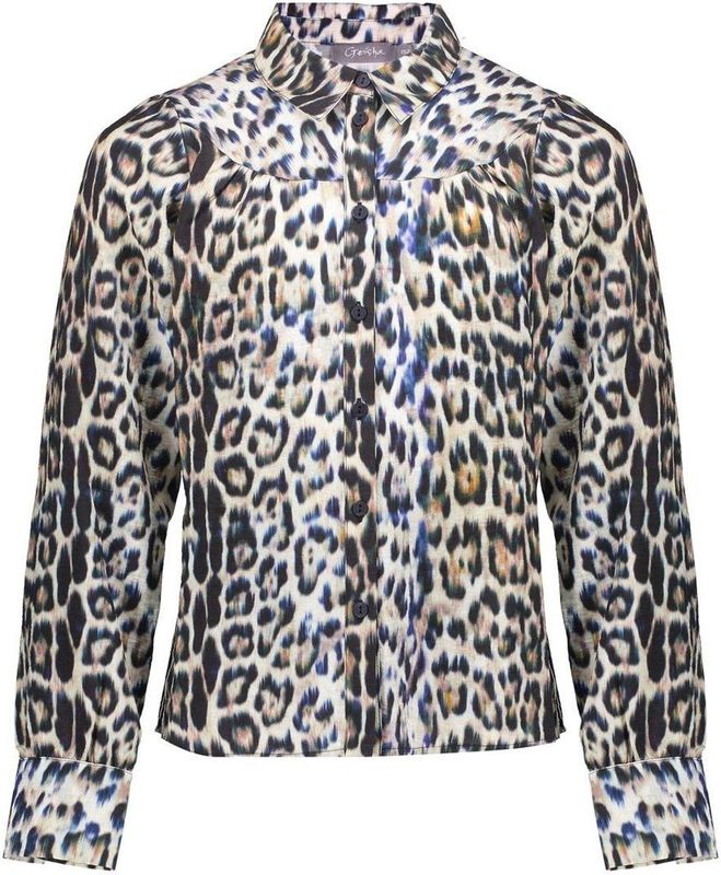 Geisha - Blouse LM - Zwart - Dessin - Blouse
