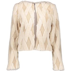 Geisha - 55885 - Jas - Ecru - Luxe Ruitpatroon - Dames