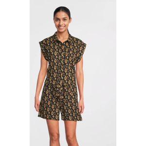 Geisha - Blouse - Donkerblauw - 100% Viscose - Korte Mouwen