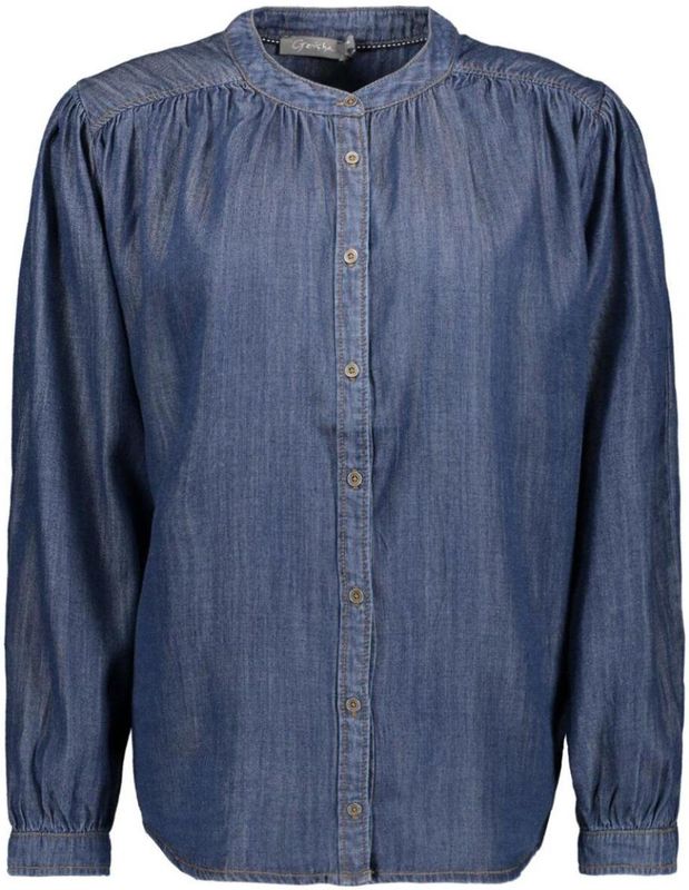Geisha - Blouse 53511 - Dark Blue Denim - Dames