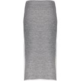 Geisha - Rok - Grey Melange - Midi - Met Contrasterende Bies
